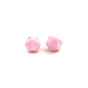 силиконовые икосаэдры 16 мм цвет бледно розовый