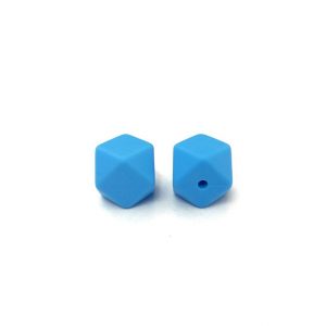 силиконовый многогранник 14 мм голубой