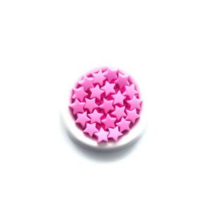 силиконовая мини-звездочка 14*14*8 мм розовая