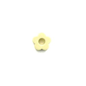 силиконовый цветок с отверстием 27*27*8 мм кремовый желтый