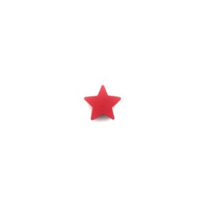 деревянная бусина мини звезда 18*8 мм красная