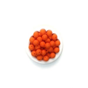 силиконовые бусины 12 мм оранжевый