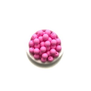 силиконовые бусины 12 мм розовые