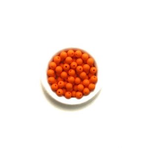 силиконовые бусины 9 мм оранжевые