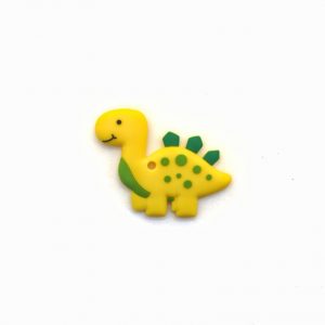 силиконовый прорезыватель динозавр 115*75*10 мм цвет желтый