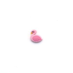 силиконовые фигурки-фламинго 30*29*8 мм цвет бледно розовый