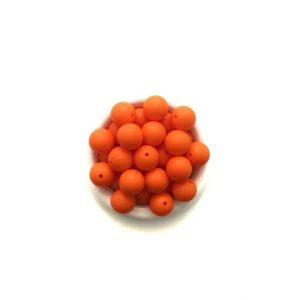 силиконовые бусины 15 мм оранжевые