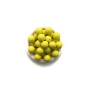 ликоновые бусины 15 мм лимонные