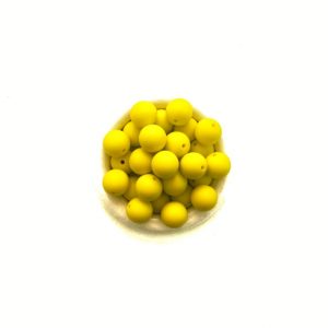 силиконовые бусины 15 мм желтые