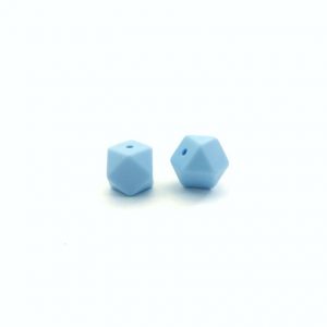 силиконовый многогранник 14 мм пастельный голубой