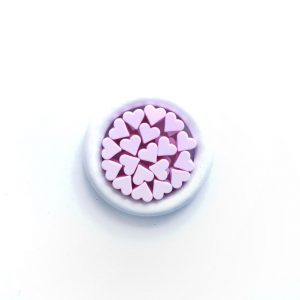 силиконовое мини сердечко 14*13*9 мм цвет бледно розовый