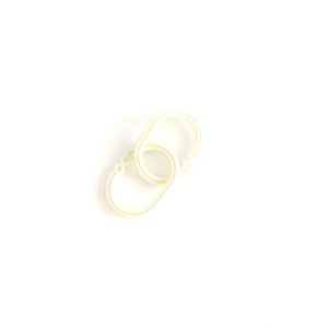 пластиковое кольцо 70*50*8 мм с креплением цвет кремовый желтый