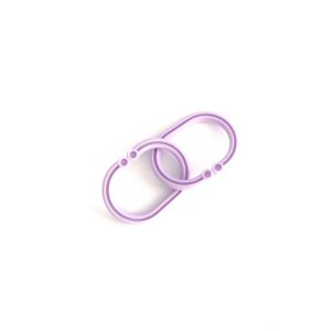 пластиковое кольцо 70*50*8 мм с креплением цвет лиловый