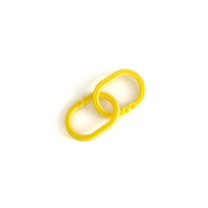 пластиковое кольцо 70*50*8 мм с креплением цвет желтый