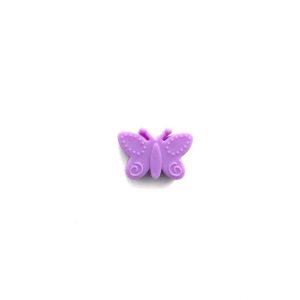 бусина-бабочка силиконовая 30*22*11 мм цвет фиолетовый