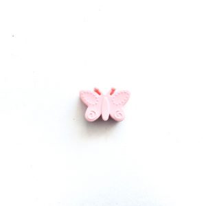 бусина-бабочка силиконовая 30*22*11 мм цвет кэнди