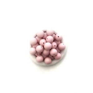 силиконовые бусины 15 мм пудровый розовый