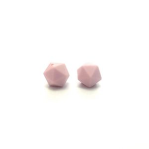 силиконовые икосаэдры 16 мм цвет пудровый розовый