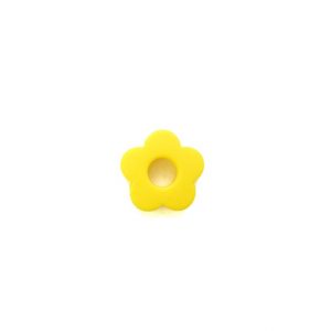 силиконовый цветок с отверстием 27*27*8 мм желтый