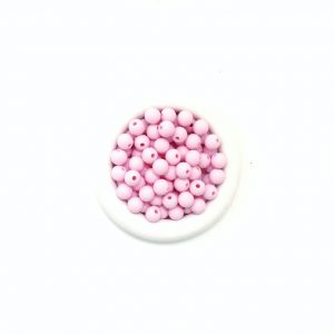 силиконовые бусины 9 мм бледно розовые
