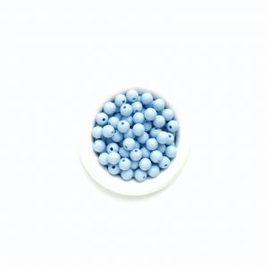 силиконовые бусины 9 мм пастельно голубые