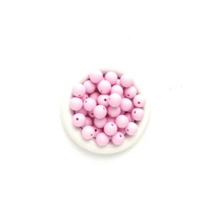 силиконовые бусины 12 мм бледно розовые