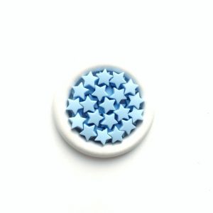 силиконовая мини-звездочка 14*14*8 мм пастельно голубая