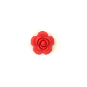 силиконовая бусина цветок клубника 40*40 мм