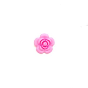 силиконовая бусина цветок розовый 40*40 мм