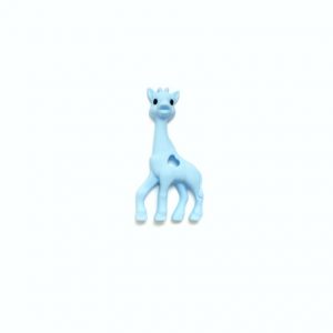 силиконовый прорезыватель жираф 100*55*13 мм пастельный голубой