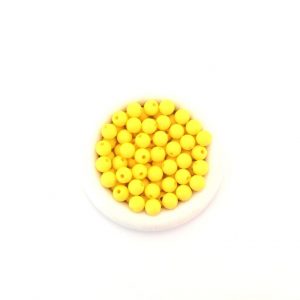 силиконовые круглыебусины 9 мм желтые