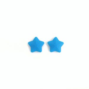 фактурная силиконовая звезда 45 мм цвет голубой