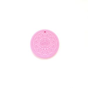 силиконовый прорезыватель печенье 55*55*12 мм нежно розовое 1