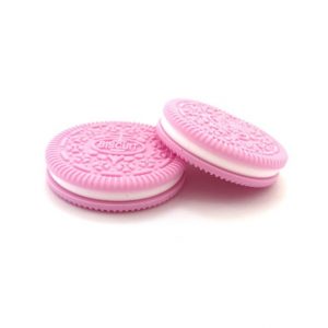 силиконовый прорезыватель печенье 55*55*12 мм нежно розовое