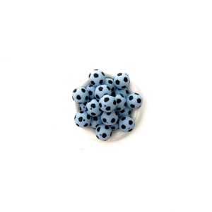 силиконовая бусина футбольный мяч 18 мм цвет нежно голубой