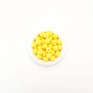 силиконовые бусины 12 мм желтые
