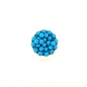 силиконовые бусины 12 мм голубые