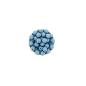 силиконовые бусины 12 мм пудровые синие
