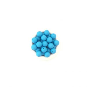 силиконовые бусины 15 мм голубые