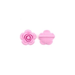 силиконовая бусина цветок нежно розовый 40*40 мм
