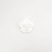 силиконовая бусина цветок белый 40*40 мм