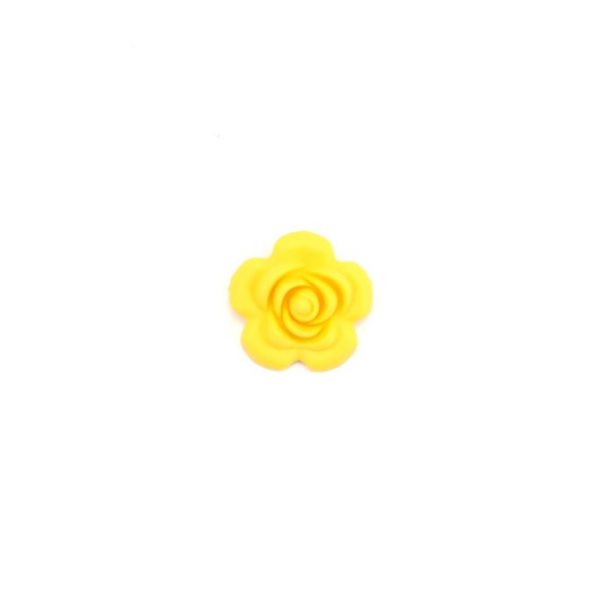 силиконовая бусина цветок желтый 40*40 мм