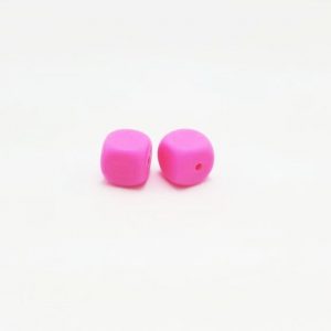 силиконовый кубик 13,5 мм розовый