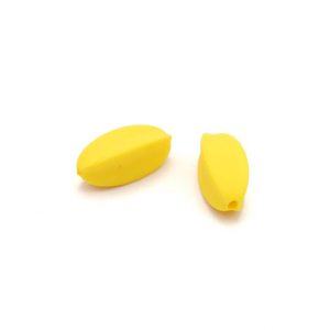 силиконовая бусина старфрут 30*10*10 мм желтая