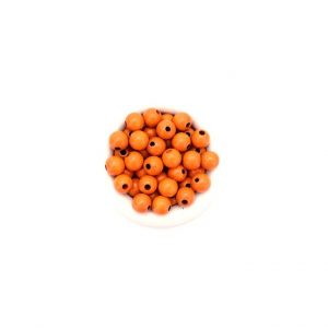 деревянные бусины 12 мм оранжевые