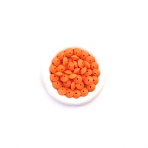 силиконовые линзы 12*7 мм заостренные оранжевые