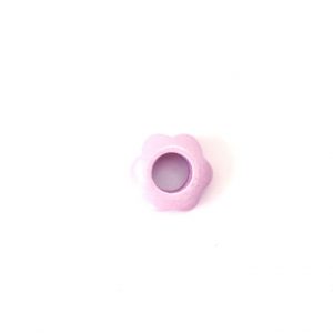 бусина-цветок с отверстием по центру нежно розовая
