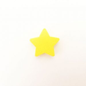 деревянная бусина звезда желтая 22*10 мм