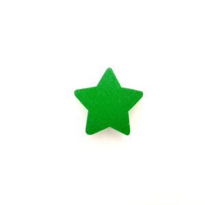 деревянная бусина звезда 22*10 мм зеленая