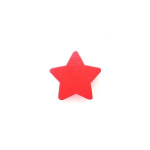 деревянная бусина звезда 22*10 мм красная